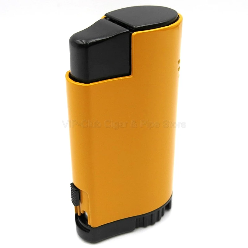 COHIBA высококачественный металлический 3 струйный фонарь для сигарет зажигалка с перфорацией Регулируемое пламя Бутан газовая зажигалка окно инструмент для курения
