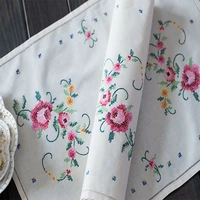 retro embroidery table place mat pad cloth pot cup holder pan coaster christmas wedding dining tea doily kitchen decoration
