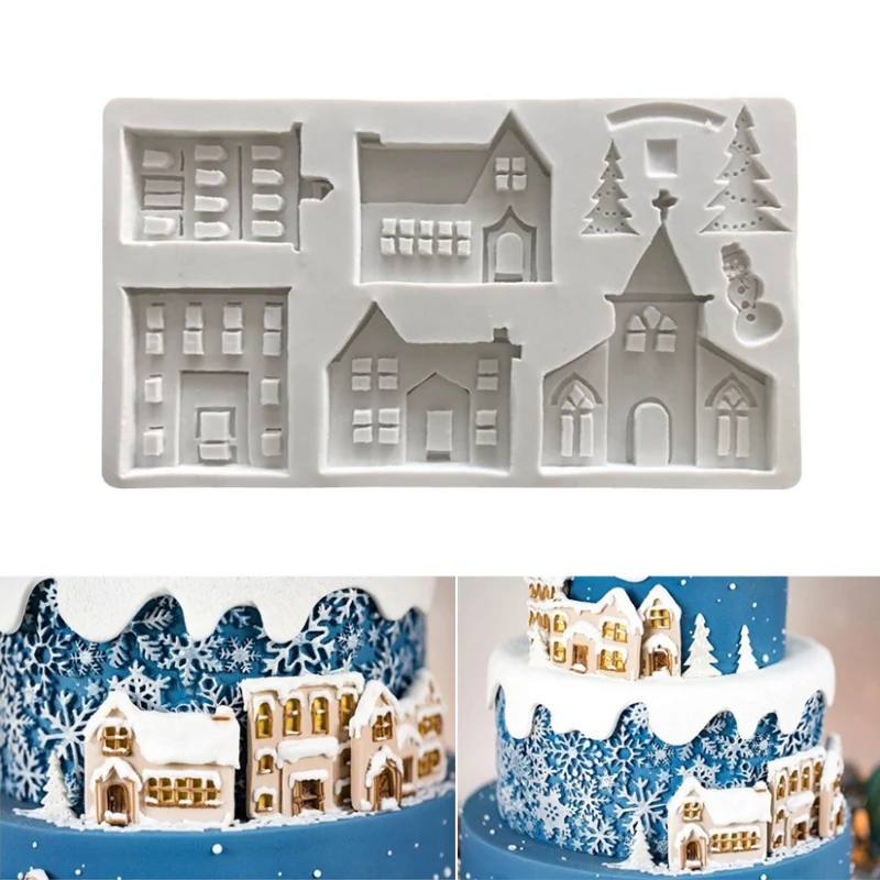 

Christmas Gingerbread House Silicone Mold Fondant Mould Cake Mold Chocolate, Gumpaste, Sugarcraft, mold Bakeware