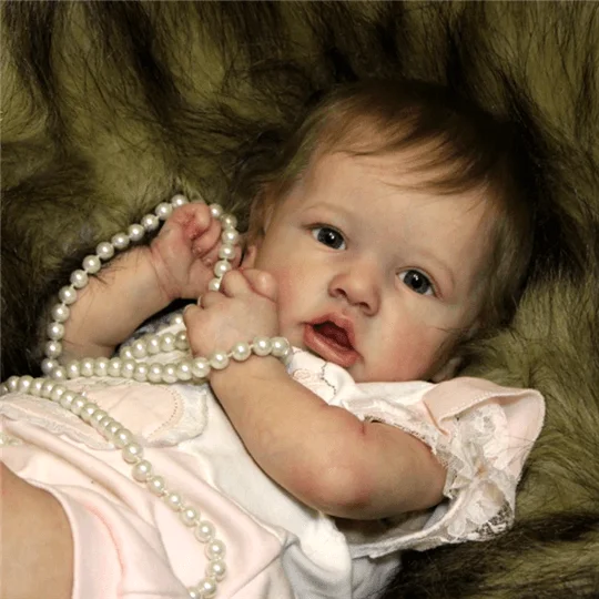 

22-inch reborn baby doll girl silicone, original soft, toddler toy, holiday gift for 2-5 years old, birthday gift