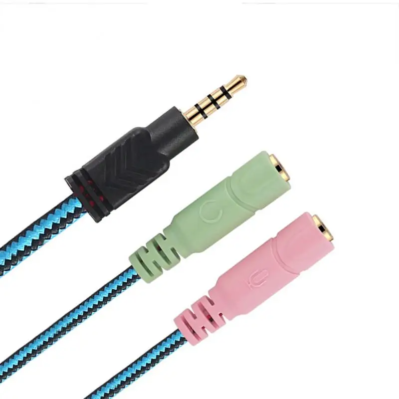 Портативный прочный кабель с разъемом 3 5 мм адаптер для гарнитуры Y разветвитель