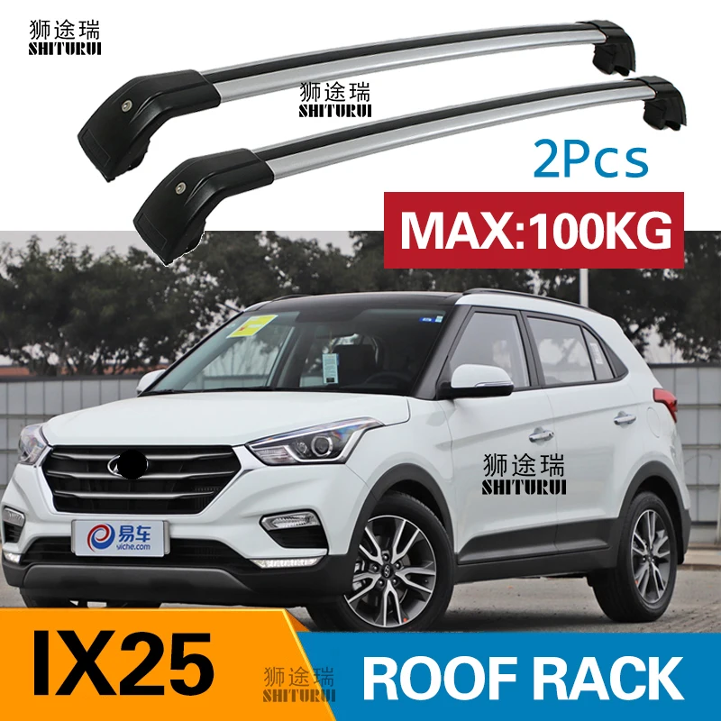 SHITURUI 2 шт. панели крыши для Hyundai Creta IX25 [2016 2019] боковые полосы из алюминиевого сплава