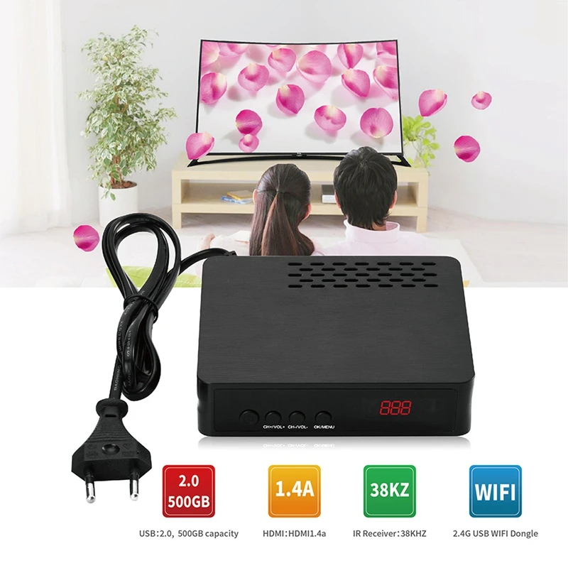 ТВ-тюнер PANTESAT DVB-T2 поддержка H.265 AV USB HD пульт дистанционного управления ТВ-декодер