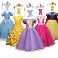girls princess dress for kids halloween cosplay party costume children fancy carnival dress up disguise clothing