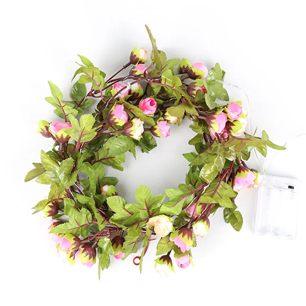 

Battery Powered Led Rose Flower String Lights for Valentine's Day Wedding Christmas Ins room Garland Outdoor Garden Decorations