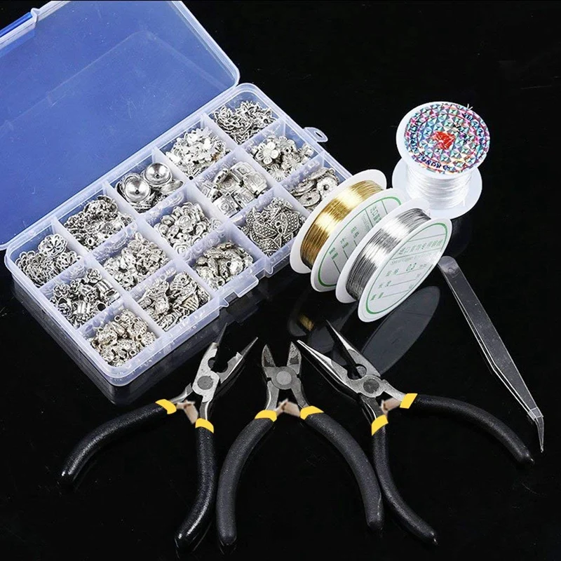 

8PCs Mini Pliers Set, Long Nose with Teeth, Flat Jaw, Round Curve Needle Diagonal Nose Wire End Cutting Cutter Linesman Plier wi