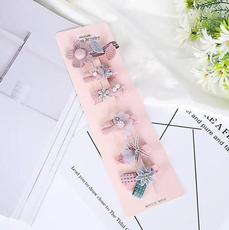 Style 10 6 шт./2 шт./набор, детские заколки для волос с милыми звездами, животными, принцессами, аксессуары для волос, красивая кружевная детская заколка с цветами, заколки для волос - Цвет: Style 10