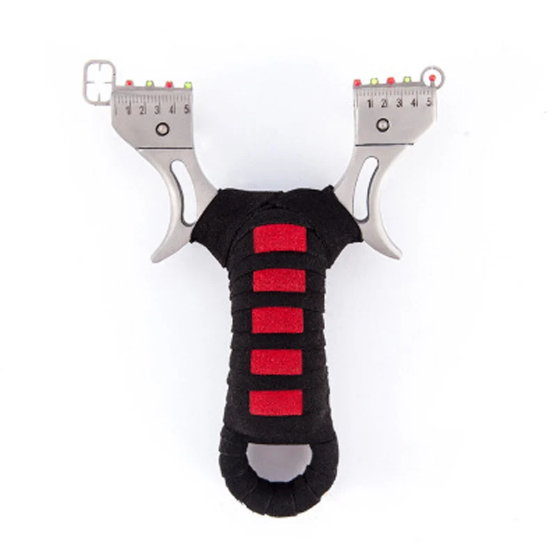 1pcs black Профессиональный Aim Рогатка охотничья катапульта из нержавеющей стали высокого качества для стрельбы Sling Shot Спорт на открытом воздухе с плоской резинкой - Цвет: 1pcs black