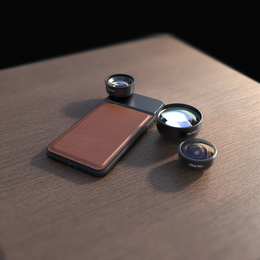 APEXEL High Quality Phone Case Cover leather For iPhone 11 11Pro 11ProMax Series With 17mm Thread Used For Universal APEXEL Lens