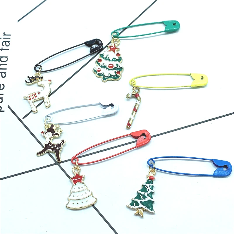 Рождественские перчатки с булавкой в виде Санта Клауса елки ранцы олени цветными