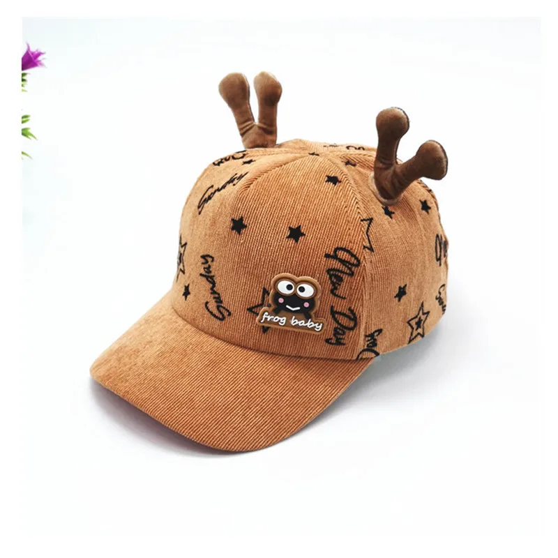 2019 детская бейсбольная кепка с рисунком лягушки девочки-мальчики синий вельвет