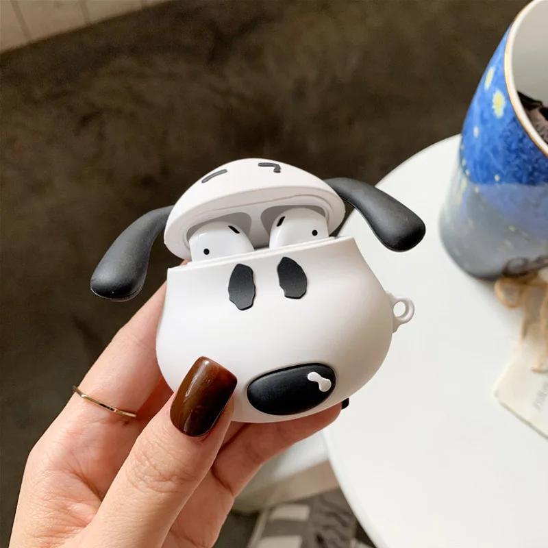 Милый чехол для наушников AirPods с мультяшным рисунком Bluetooth гарнитура силиконовый