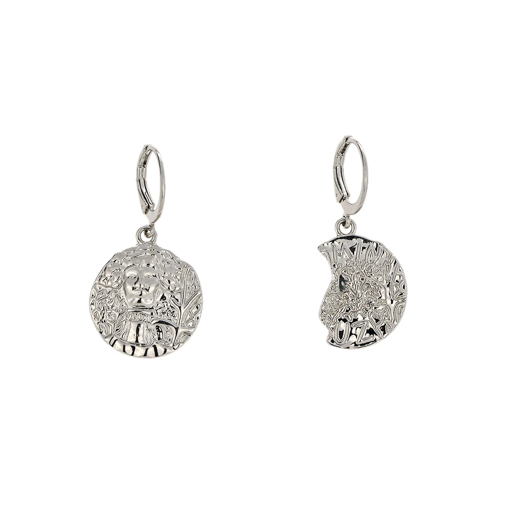 1138 Silver YMYW, Ретро стиль, медуза, тренд, цинковый сплав, монета, кулон с портретом, висячие серьги с украшениями-подвесками, золото, этническое, для женщин, Brincos Oorbellen - Окраска металла: 1138 Silver