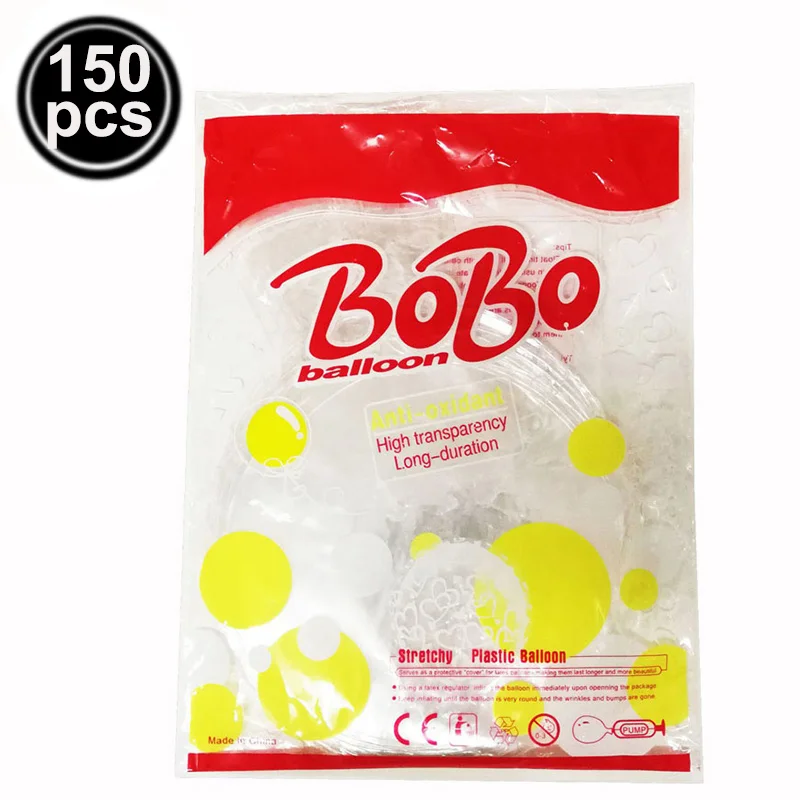 150pcs 8/10/18/20inch Bobo Balloons High Transparent Bobo balls Wedding Birthday Decor Glow Party Home Supplies Theme Kid Gift