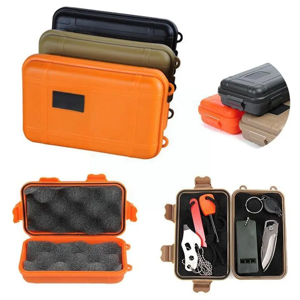 

Portable Outdoor Waterproof Box Tool Shock-proof Box Waterproof Wild Storage Box Survival Pressure-proof Sealed And Bo W7h2