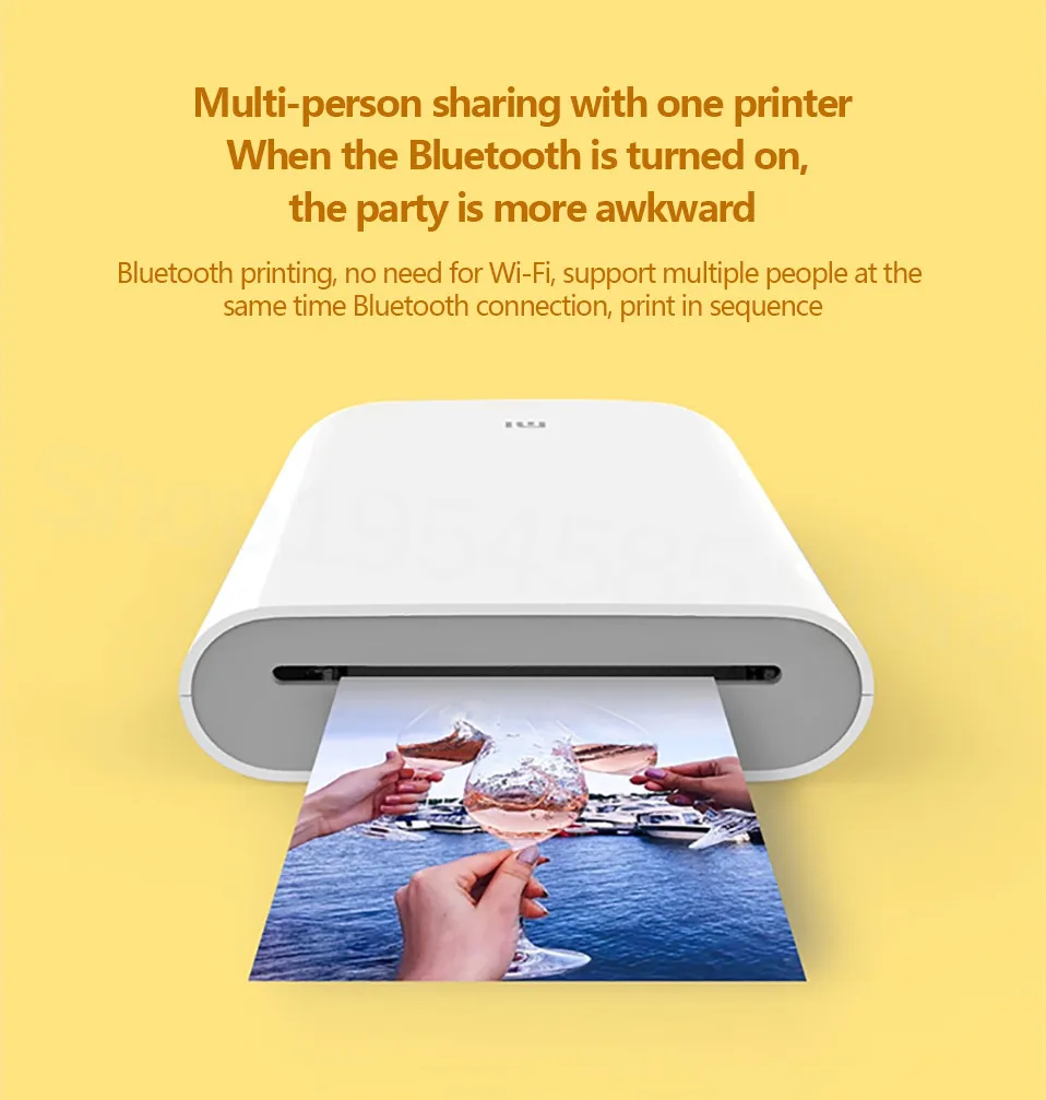 Xiaomi Mijia AR принтер 300 точек/дюйм портативный фото мини карман с DIY поделиться 500 мАч принтер с картинками Карманный работа с приложением Mijia