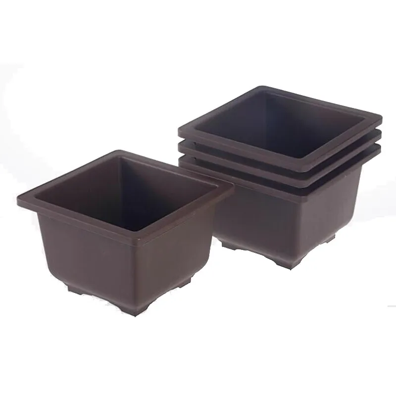 Искусственный пластиковый цветочный горшок квадратный для выращивания цветов