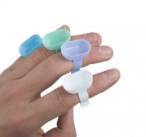 

200pcs Dental Bowl Cup Prophy Ring Mixing Finger Dappen Dish Handy Tool