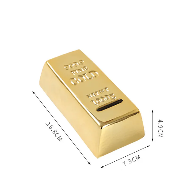 Копилка из ABS-пластика в виде кирпича на 1000 грамм золота для детей, подарков на день рождения, домашнего украшения и хранения монет.