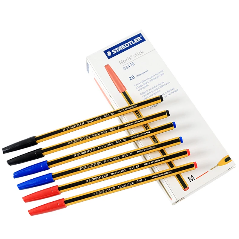 5 шт., шариковая ручка STAEDTLER 430 F/M, Классическая шариковая ручка с пчелами, студенческие ручки, Офисная живопись, красная, синяя, черная шариковая ручка, ручка для письма