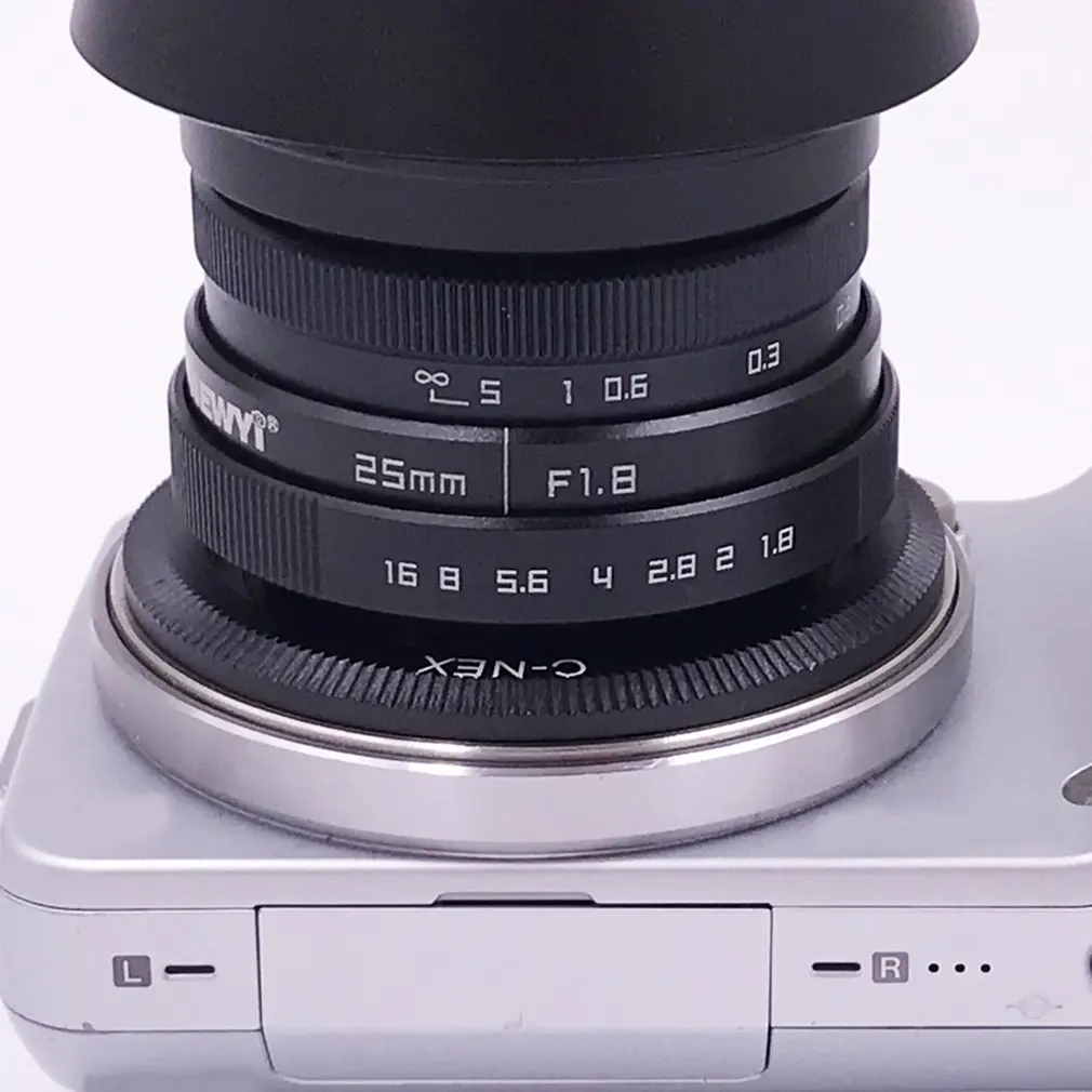 Мини 25 B + NEX ручная фокусировка CCTV кинообъектив для Canon Nikon sony E крепление