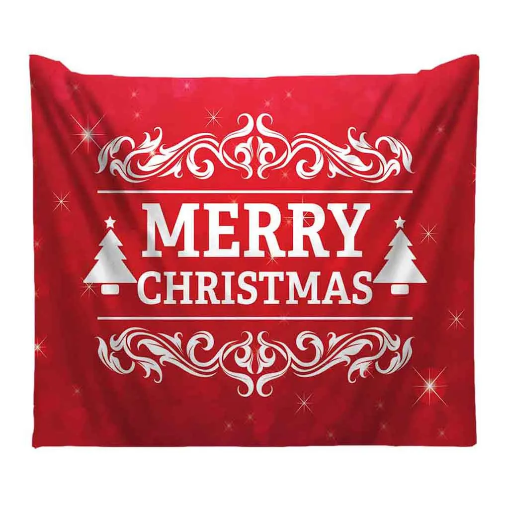 Рождественский гобелен ковер на стену Санта принт 200X150 см гобелен ковер на стену домашний декоративный коврик для йоги одеяла c