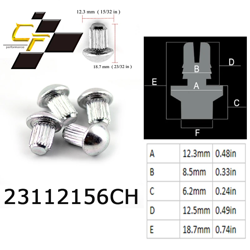 125 шт. Универсальные Автомобильные Колесные заклепки гайки головка гриба для