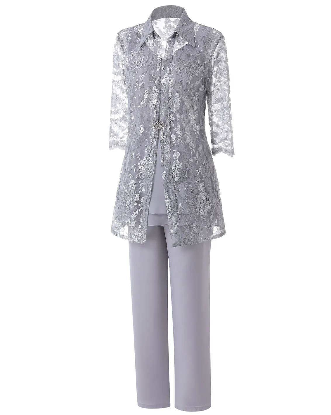 SOLOVEDRESS/комплект из 3 предметов платье для матери невесты костюм со штанами и