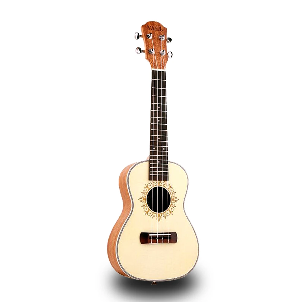 Top Quality 23 inch Concert Ukulele 4 Nylon String Hawaiian Sapele mini Acoustic Guitar Uku Guitar Ukelele white Mahogan UK2301