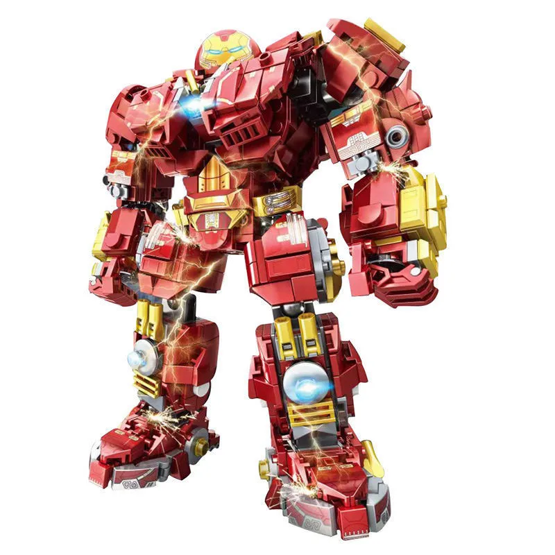 

711pcs MOC Super-Heros Iron Man Heavy Mech Armor Model Figures Building Blocks Kids Toys Bricks Doll Gift For Children Boys