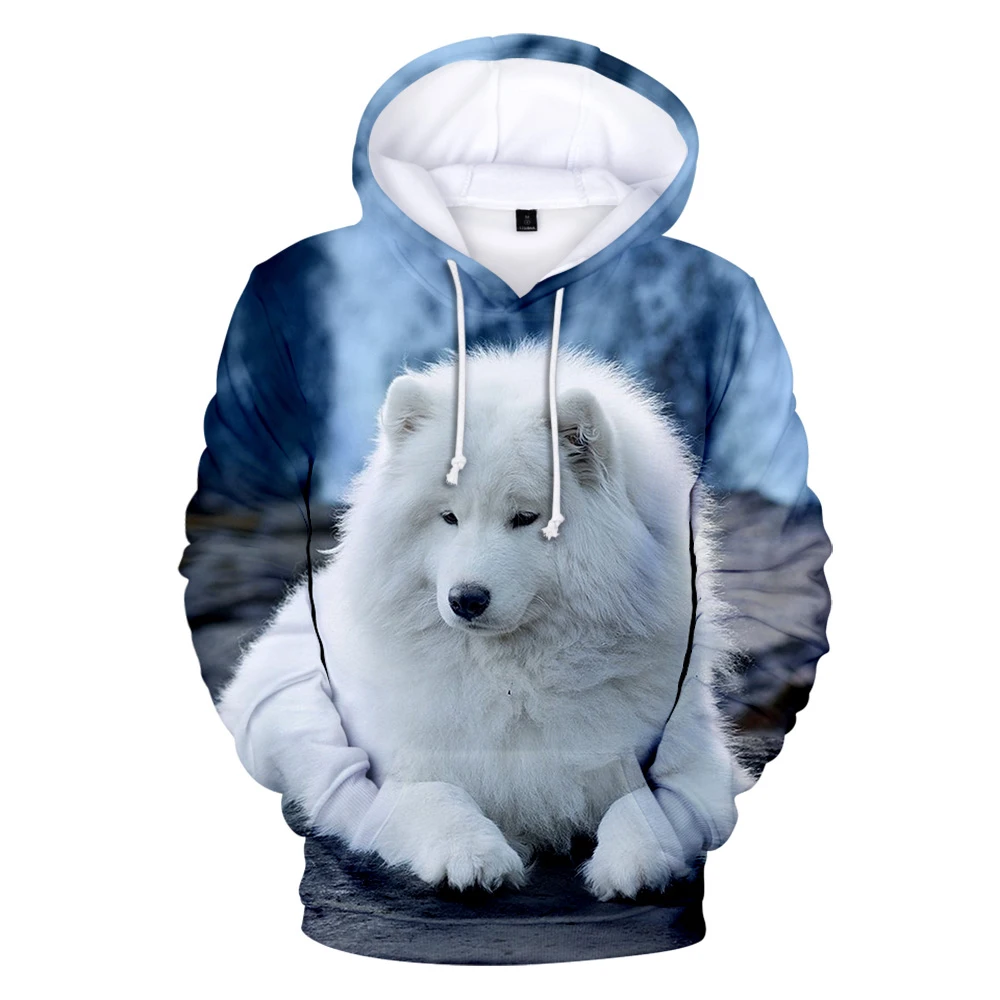 

Oversized Samoyed Wolf Animal Hoodies Men Women 3D Printed Sweatshirt Harajuku SpringWinter Hoodie Casual Coat Men Clothing 4XL