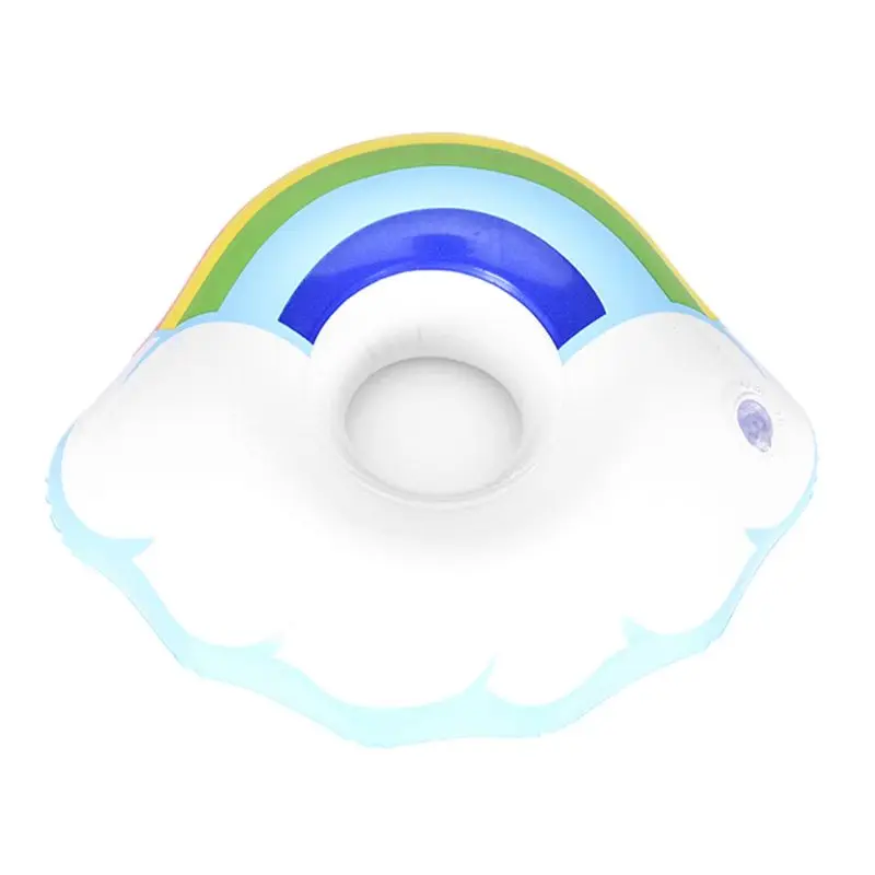 Надувная водная плавающая подставка для стакана напитков Радужное Облачное