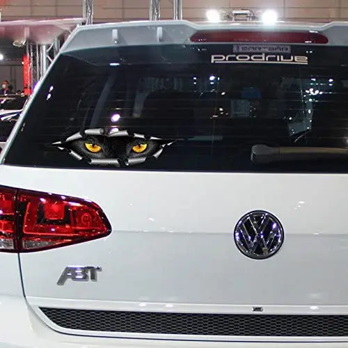 

3D Personalized Car Stickers Eyes Peeking Monster Decoration Sticker Window Decal Simulation Leopard Auto Truck Printed Scary