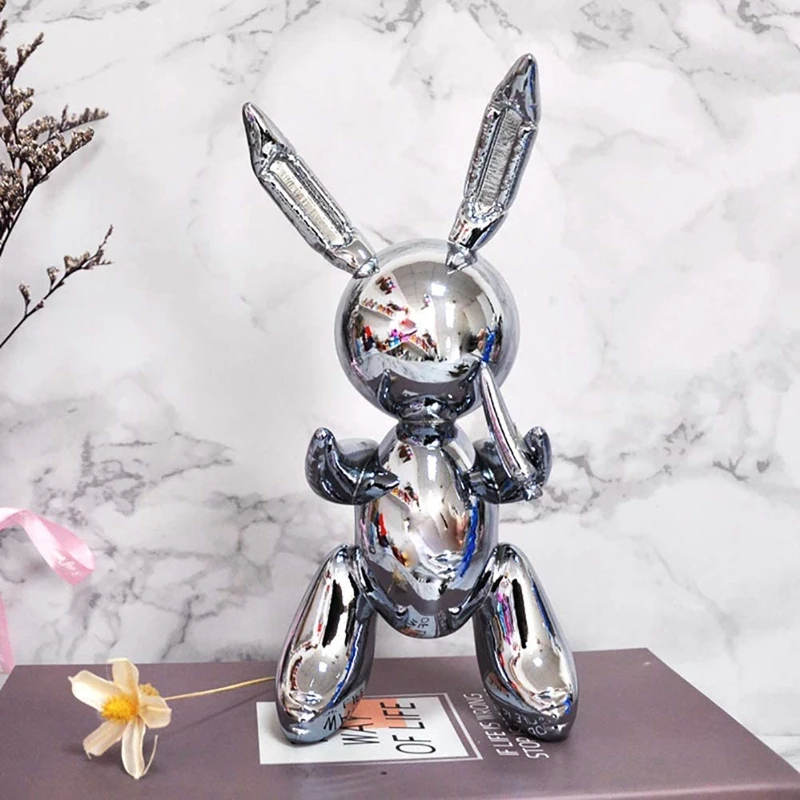 

Balloon Rabbit Cute Animals Resin Sculpture Wedding Decor Nordic Style Modern Home Decoration Accessories