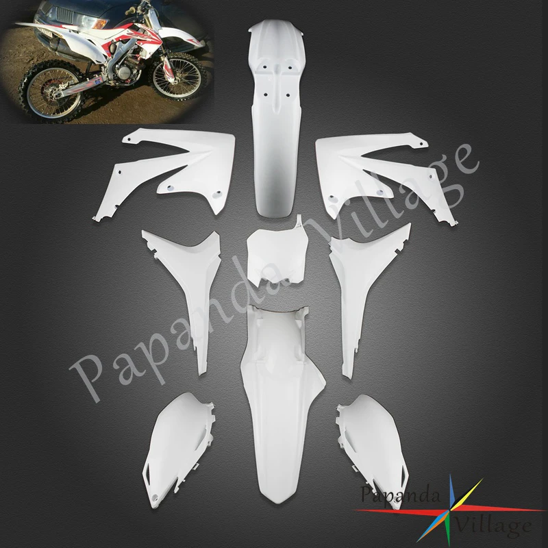 

Off Road Full Bodywork Plastic Fairing Cover Kit Custom For Honda CRF450R CRF250R Motocross Fender Side Cover Number Plate