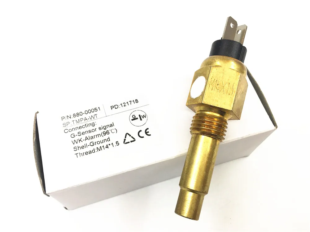 M14X1.5 Упаковка из 1 3/8-18NPT электрический датчик температуры воды для автоматической лодки датчик температуры воды с 96 градусов сигнализации температуры - Цвет: M14X1.5