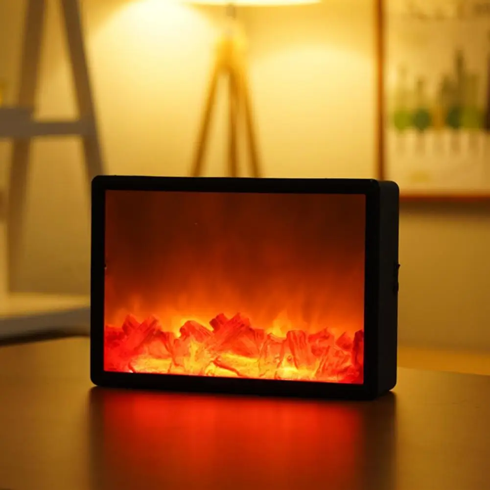 

Ornamental Fireplace Light Realistic Flame Long Lasting LED Simulation Lighting Fireplace Decor for Home