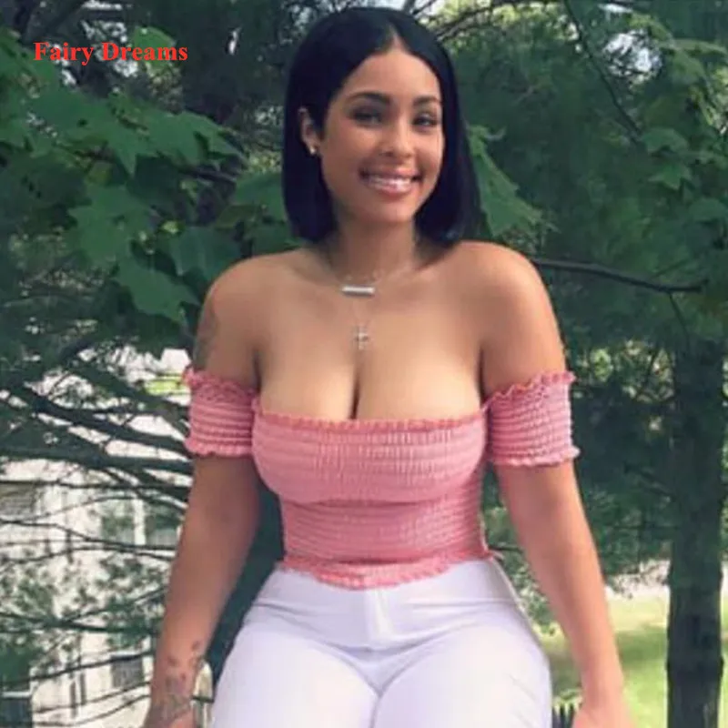 Розовая африканская одежда для женщин Дашики Летняя Сексуальная рубашка 2019 Vetement