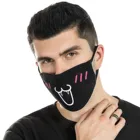 Забавная маска унисекс из ткани с принтом выражения, Пыленепроницаемая защитная маска в стиле аниме для косплея на Хэллоуин