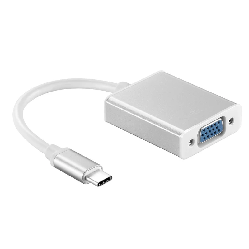 Usb C 3 1 Type к Vga монитору проектор видеокабель конвертер адаптер Hd серебристый |