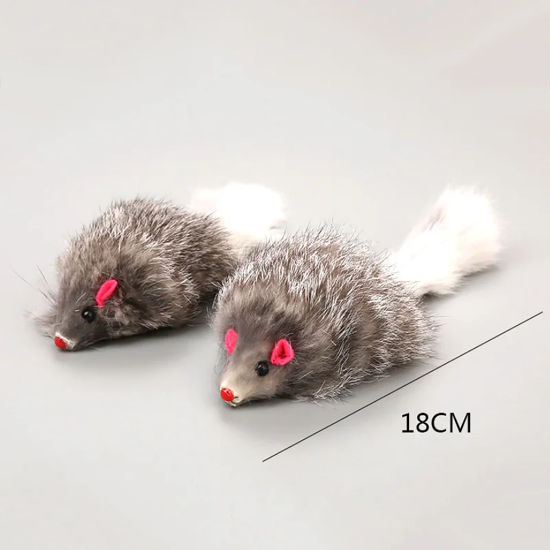 Кошки-мышки 1 шт. игрушки искусственная кожа длинный хвост мыши мягкая игрушка из