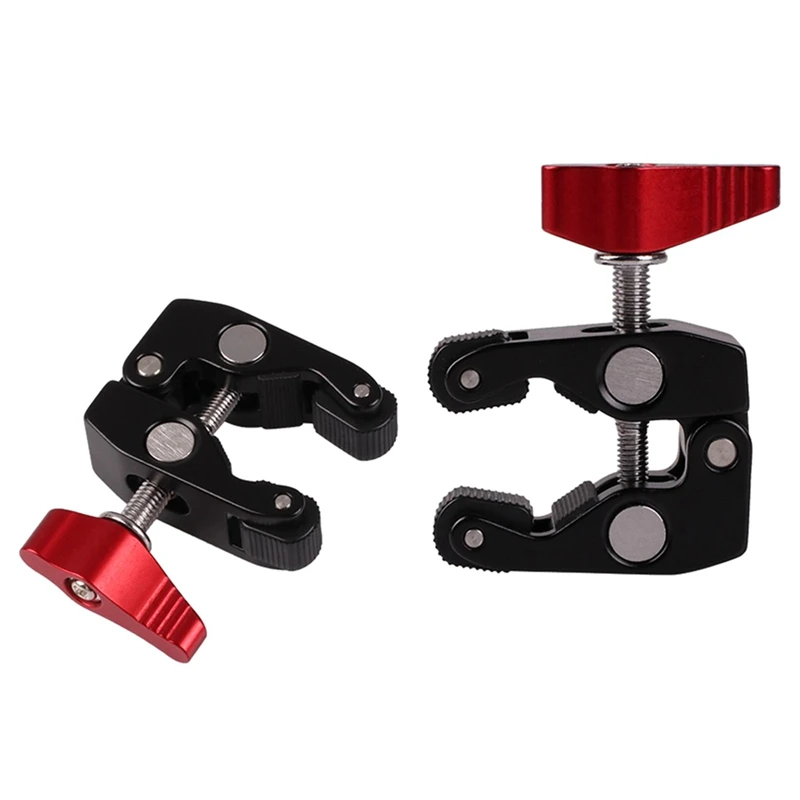 

Crab Claw Clamp Strange Hand Bracket, Super Crab Clamp with 1/4 & 3/8 inch mounting Points for Photo Studio Kit(2Pcs)