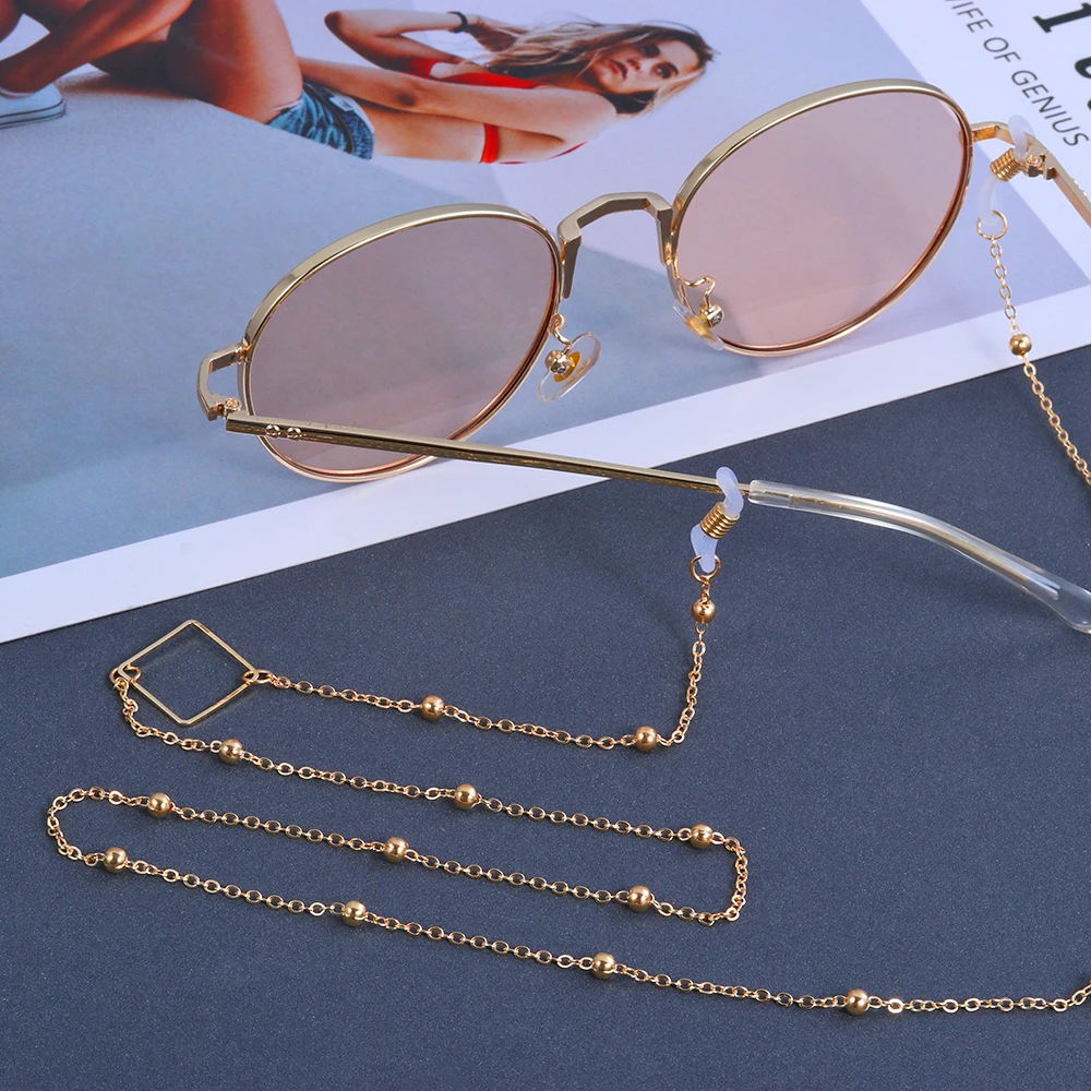 Металлические цепочки для очков держатель солнцезащитных с жемчугом