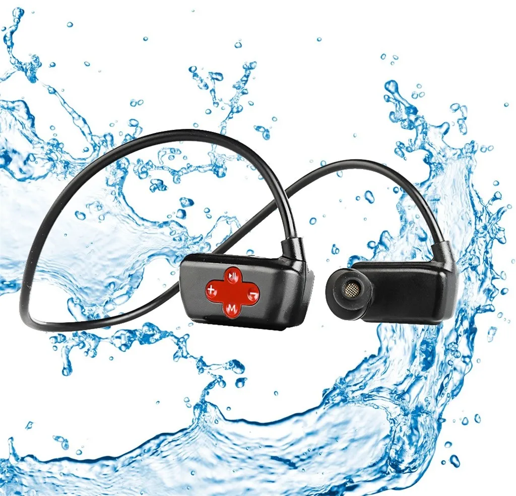 Bluetooth Mp3 mp4 плеер 16G-B IPX8 водонепроницаемый M-P3 музыкальный Wwim наушник для дайвинга