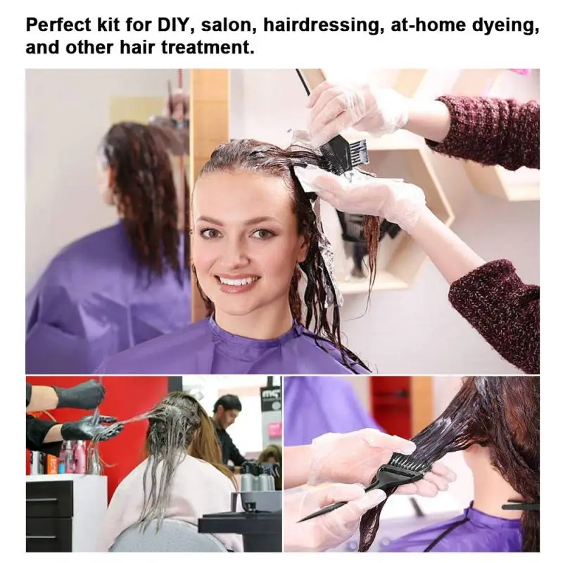 

22PCS Professional Black Hair Color Dye Bowl Comb Brushes Disposable hair dye capTool Kit Salon Hair Color Hair Tint Tool Set