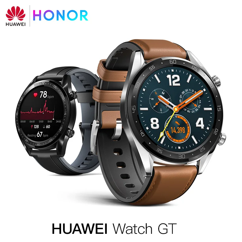 Оригинальные умные часы Huawei Watch GT с GPS Время работы батареи 14 дней