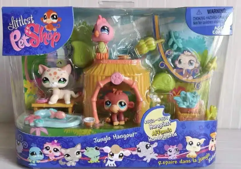 Милая кукла маленькие животные лиса модель игрушек мини кошка собака старый