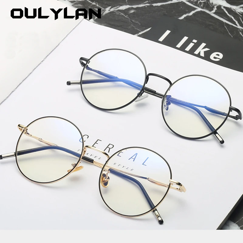 Круглые кошачьи глаза Oulylan защита от синего света для мужчин и женщин
