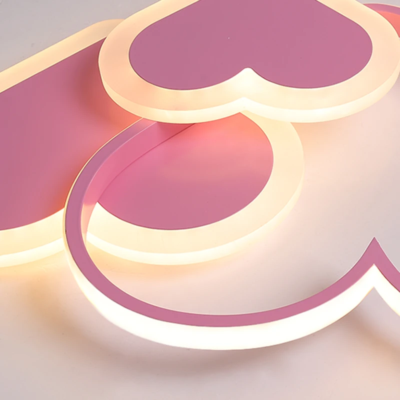 Современные розовый светодиодный потолочный светильник для девочек Спальня