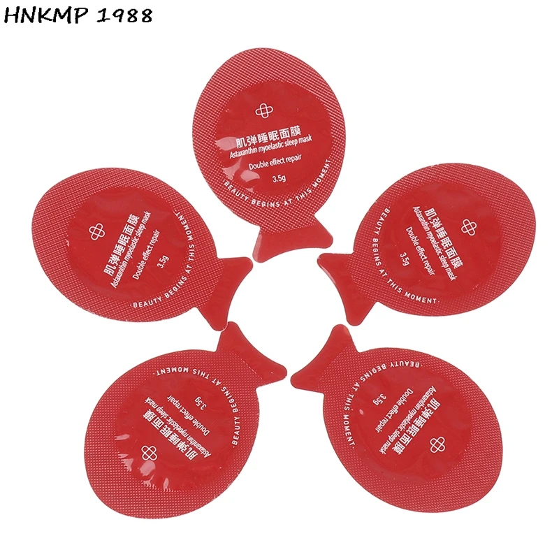 

3.5G * 5Pcs Sleep Mask Deep Moisturizing Hydrating Shrinking Pores Brightening Skin Tone No-Clean Egg Mask Face Skin Care